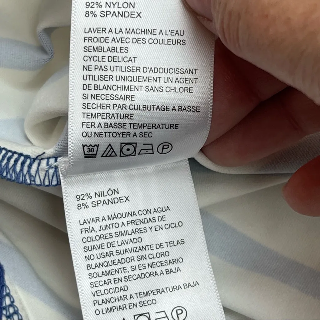 Tommy Bahama Islandzone Blue White Quarter Zip Pullover XS NEW‎ *SURFACE FLAW - Image 6