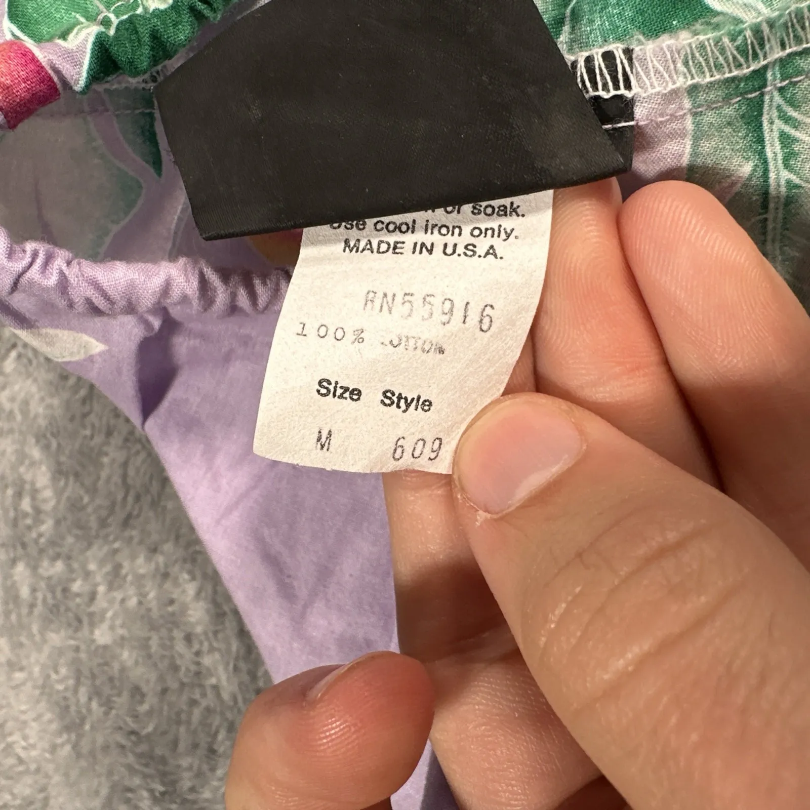 Banana Bay Trousers Pants Size Medium Palm Floral Pattern Resortwear Cropped USA - Image 8