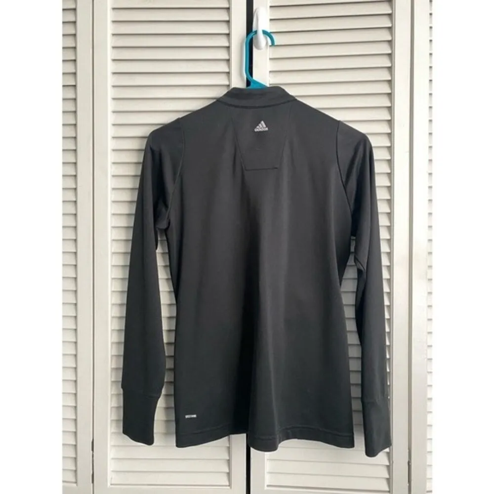 Adidas Slim Fit ClimaLite Jacket Black White Sporty Outdoor Golf Ladies Small - Image 8