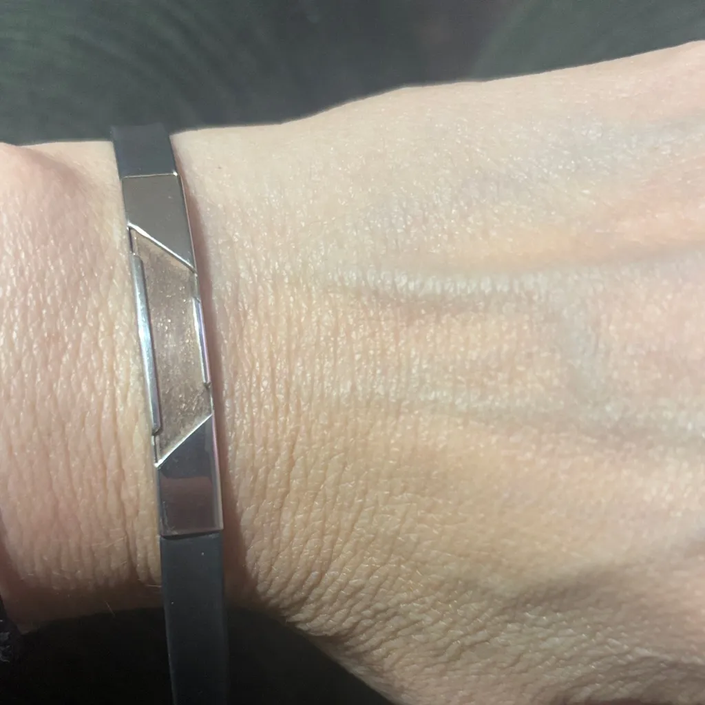 New in box sterling and stainless steel Bracelet rubber chain - Image 3