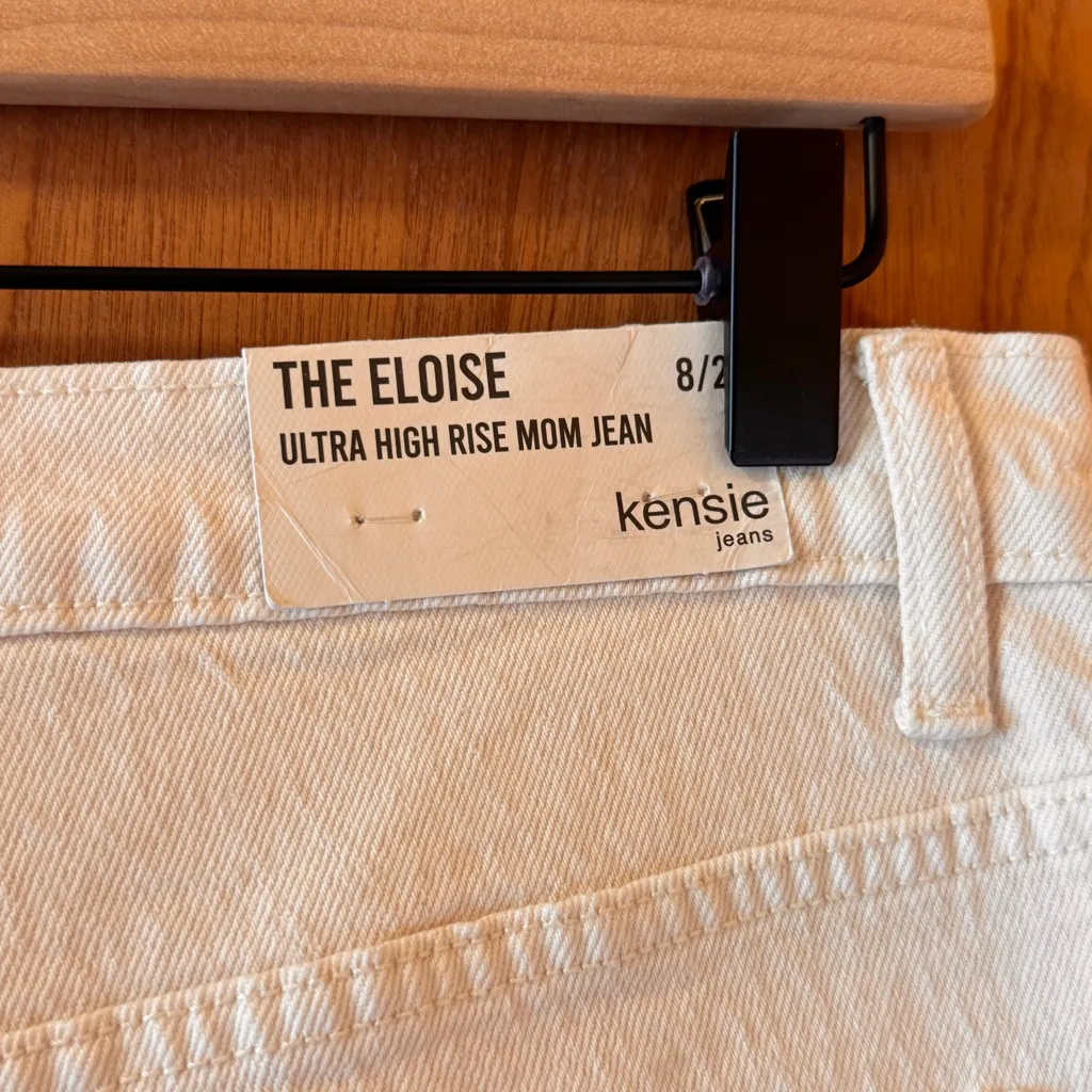 Kensie The Eloise White High Waisted Mom Jeans NWT Size 8/29 - Image 9