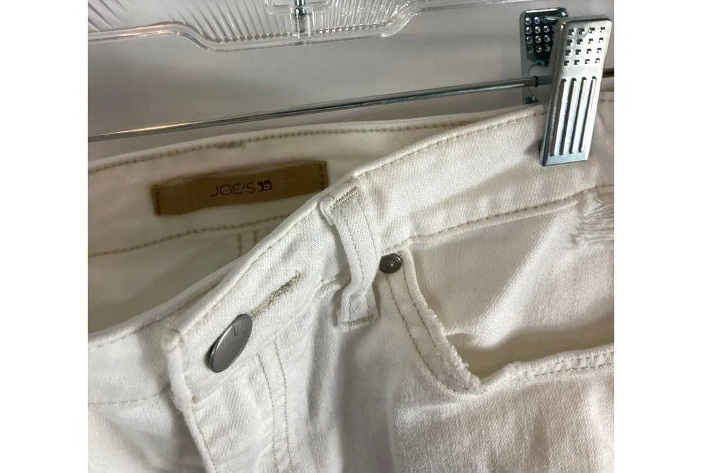 Joes Jeans Distressed Denim Skirt White Size 26 - Image 3