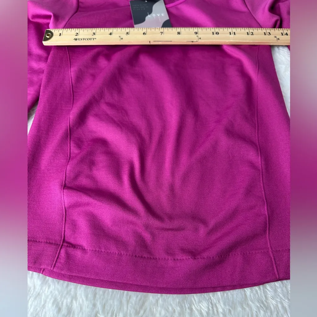 Magenta Long Sleeve Top Love Poem Pink Size M - Image 3