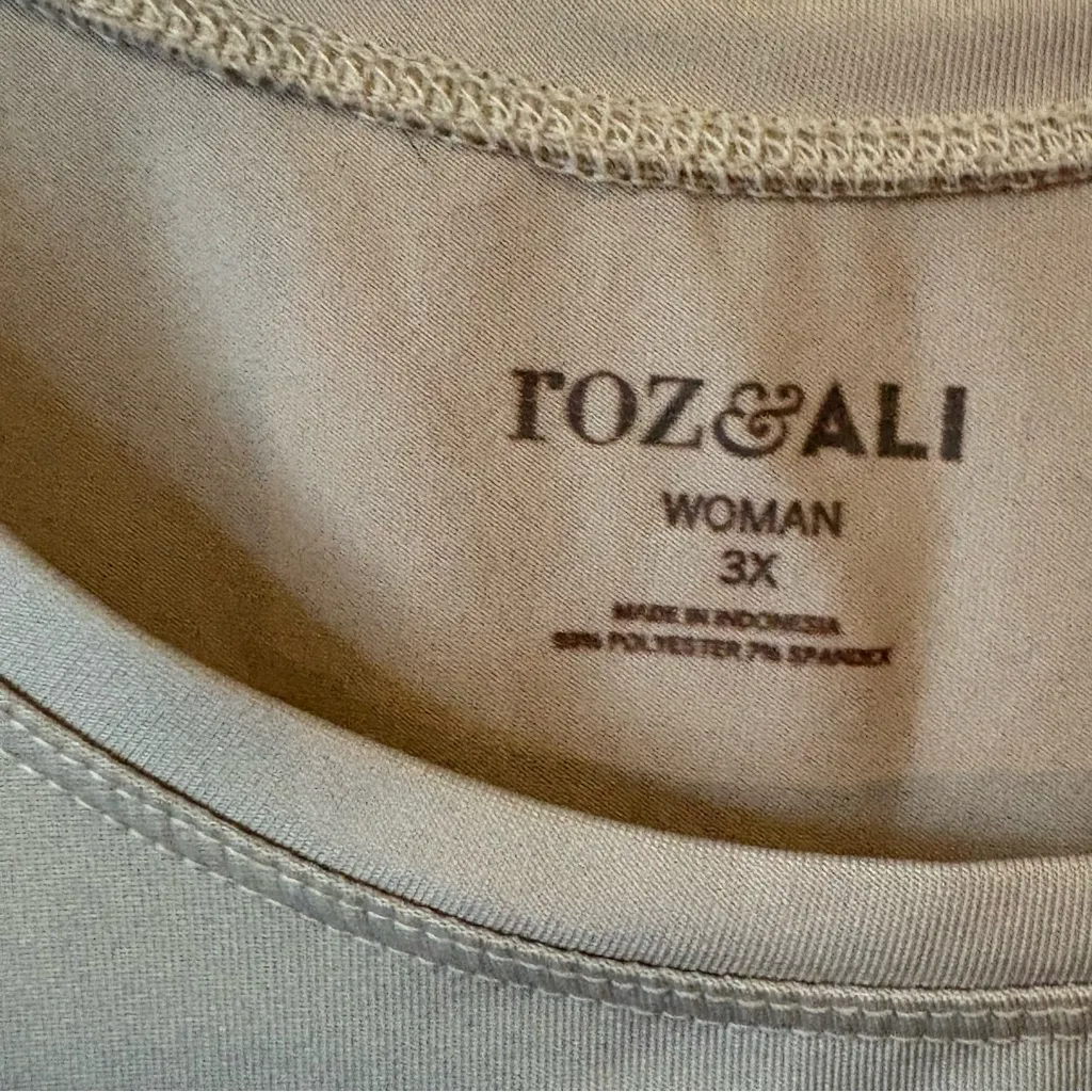 Roz & Ali Cream Sleeveless Tank Top - Image 4