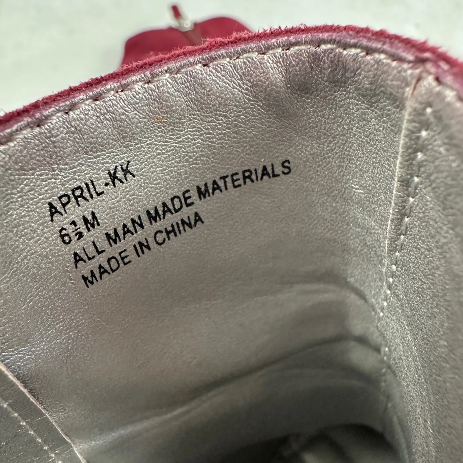 Kelly Katie Burgundy Suede Cutout Stiletto Heel Ankle Boots Womens 6.5 Party - Image 9