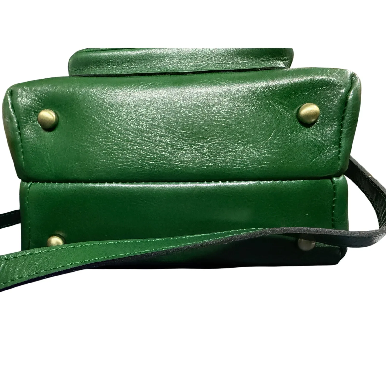 Patricia Nash Rose Tooled Leather Crossbody Leandra Flap Bag Green - Image 7