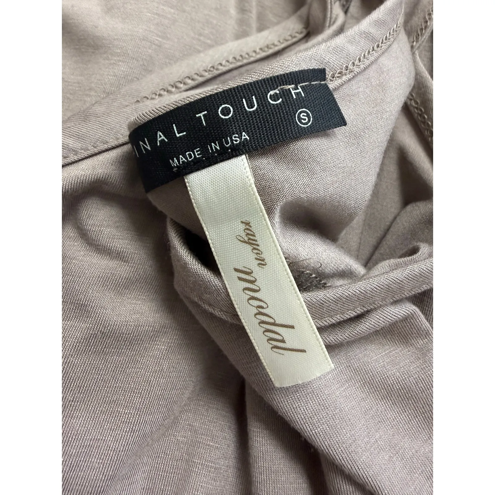 Taupe Flowy Maxi Dress – Spaghetti Strap – Boho/Resort Style - Image 6