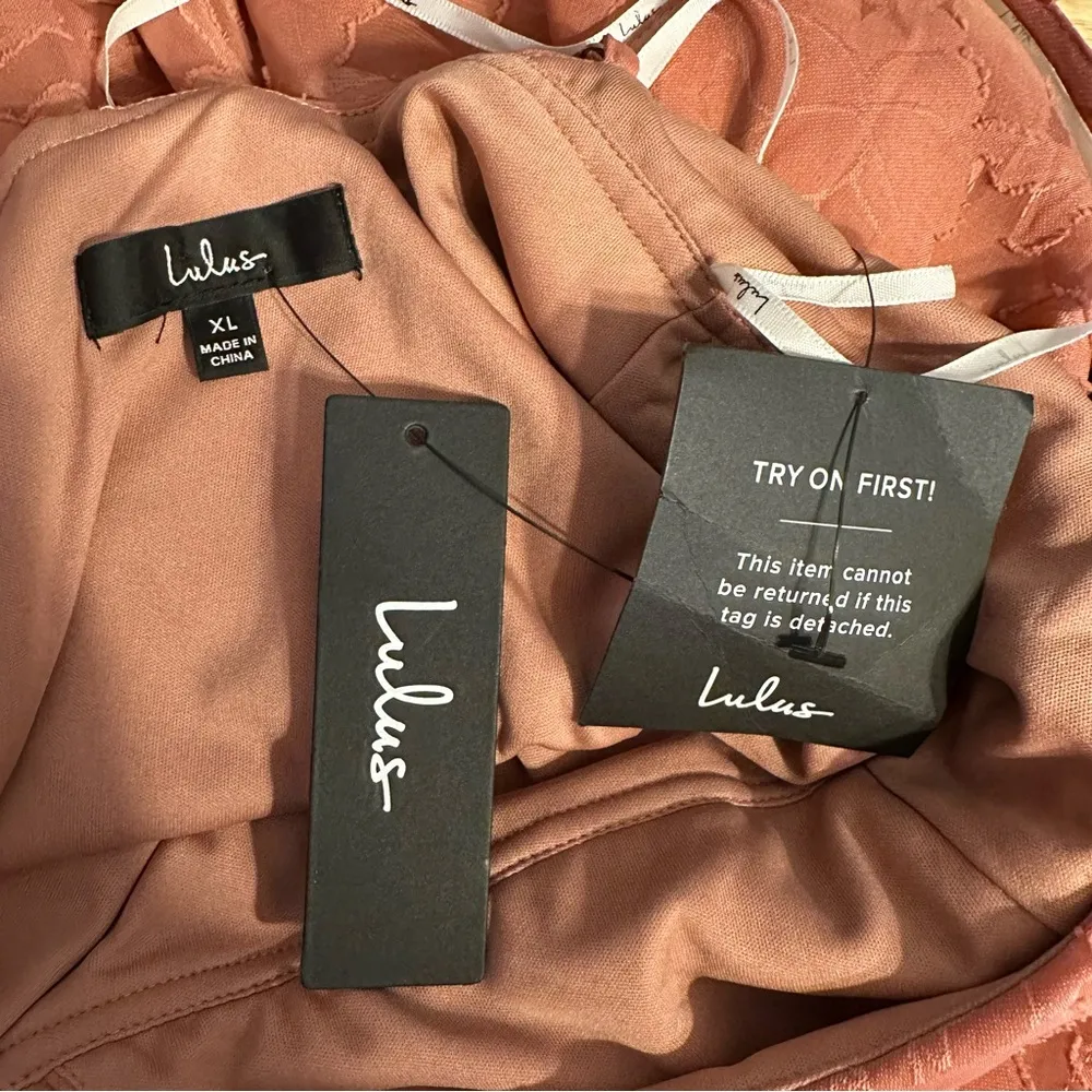 Lulu’s Days of Beauty Rose Pink Burnout Floral Skater Dress size XL Low Back NWT - Image 11