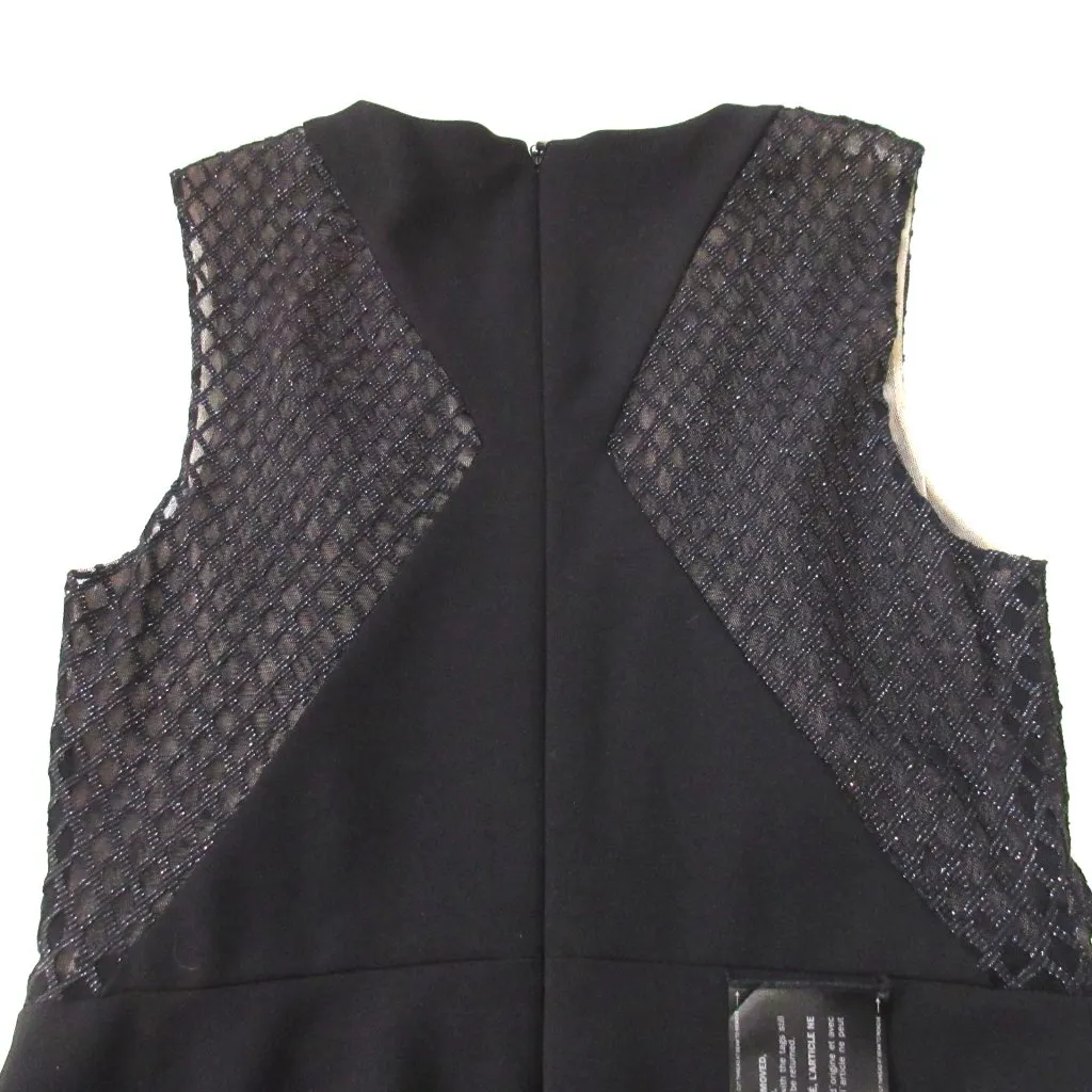 NWT BCBG MaxAzria Valentine in Black High Slit Crepe Evening Gown Dress 8 - Image 12