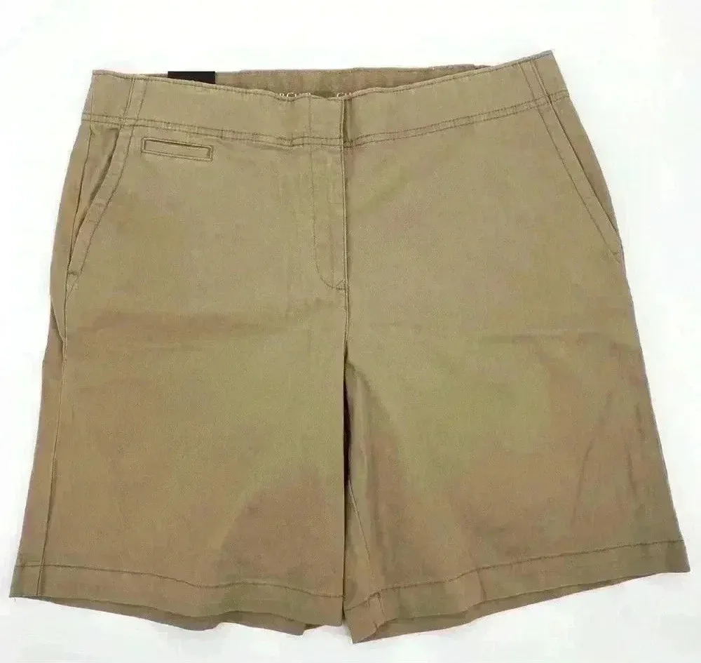 Charter Club Khaki‎ Taupe Shorts Size 12 NWT - Image 1
