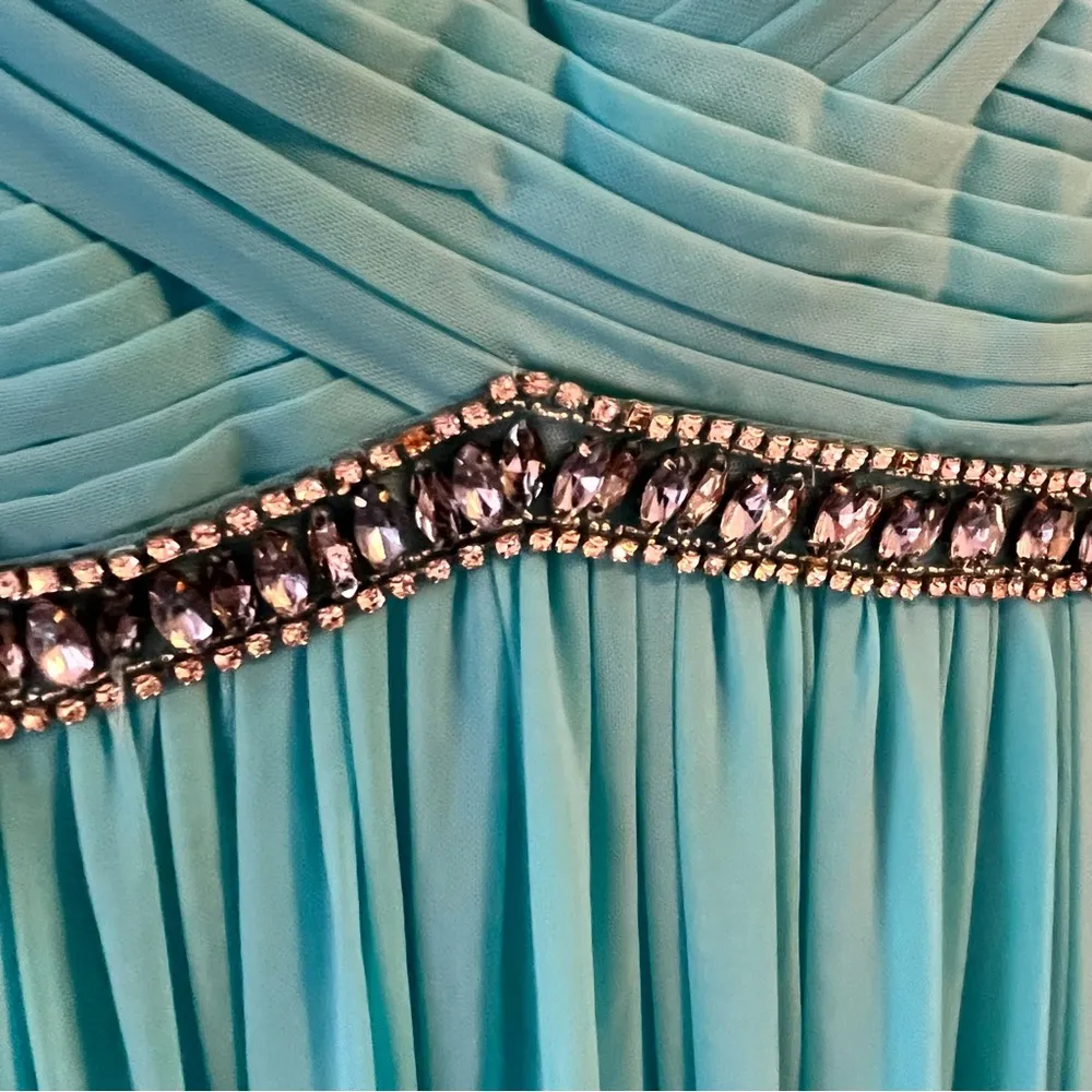 NWT Teal Sherri Hill Gown Size 2 - Image 4