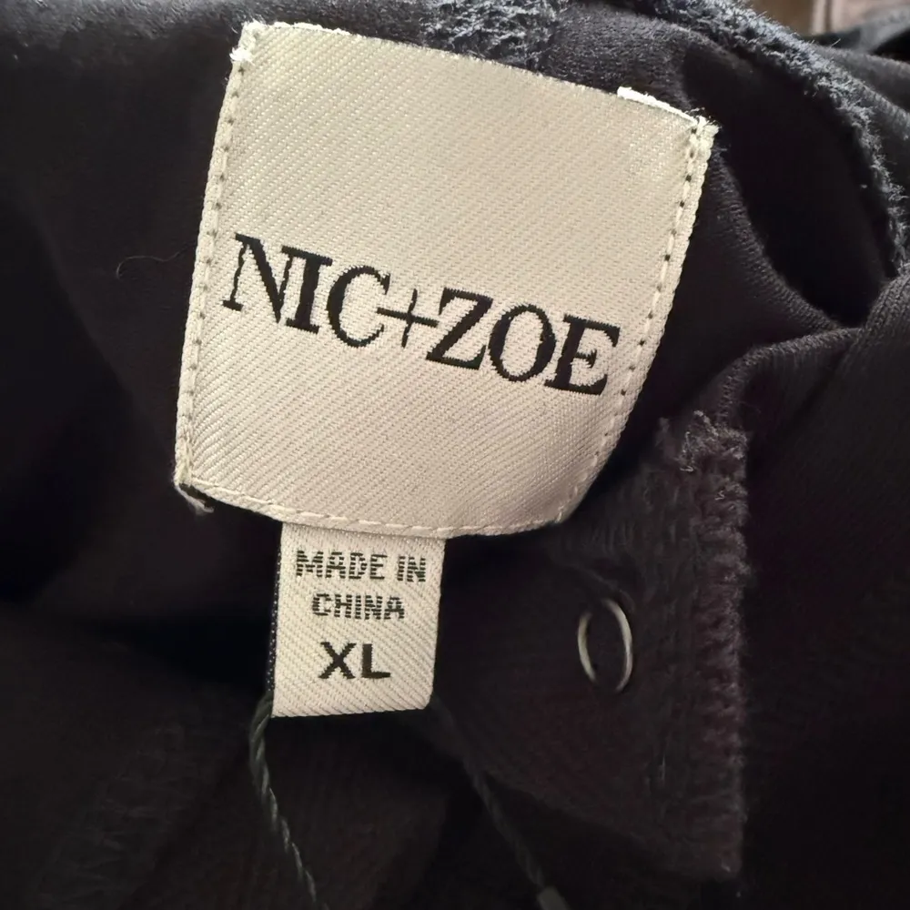 Nic+Zoe Women’s XL Perfect Throw-On Hooded Jacket in Black Onyx New $168 - Image 4