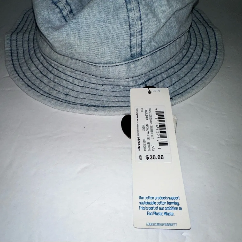 Adidas Originals UNSEX DENIM BUCKET Hat NWT One size fits all Retail $30 - Image 8