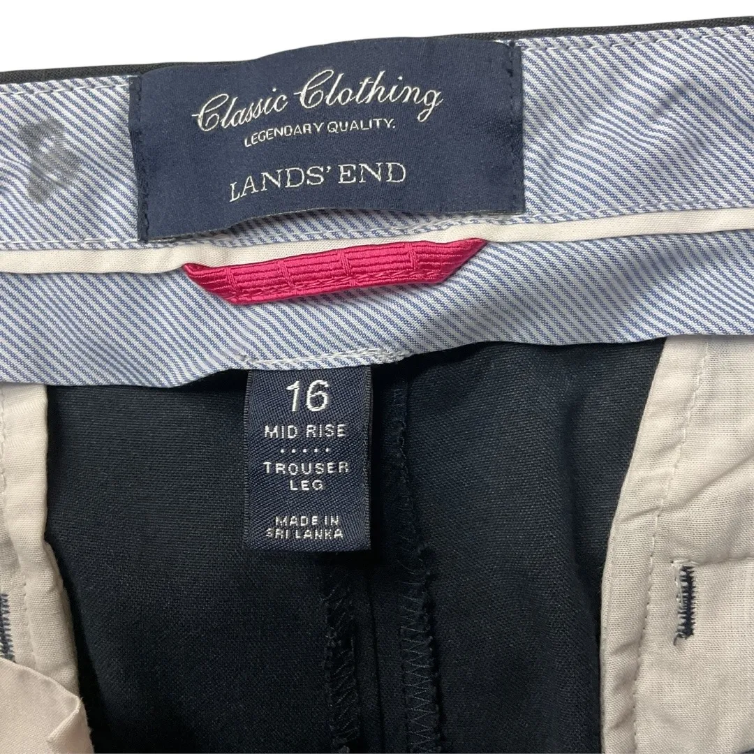 Lands' End Bootcut Mid Rise Trouser Leg Stretch Work‎ Casual Pants Blue Size 16 - Image 7
