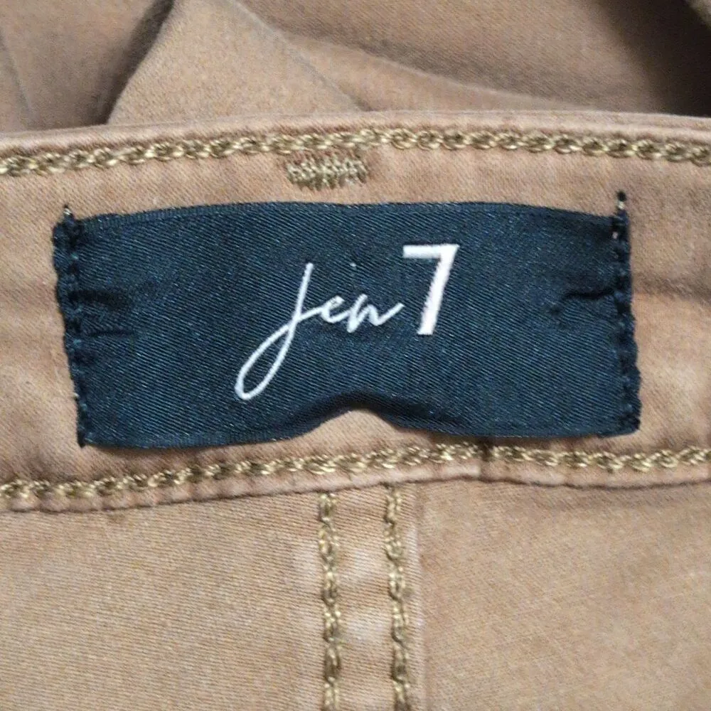 NWT Jen7 Brown Five Pocket Sateen Slim Straight Chinos Pants Size 8 - Image 6