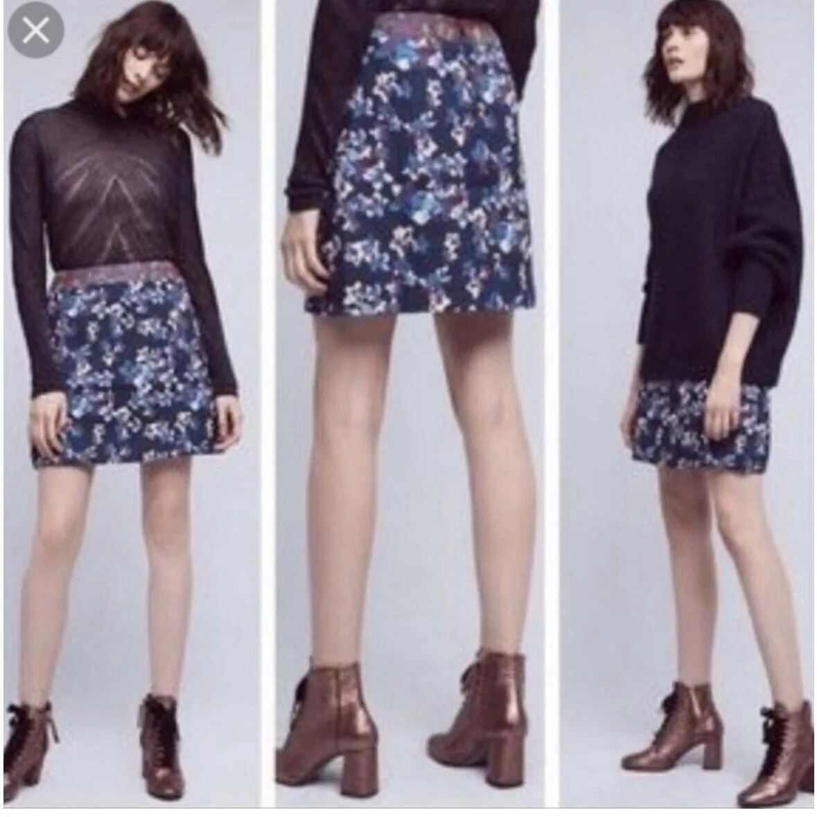 Maeve Anthropologie Cardana Floral Pocket Skirt Size 8 - Image 2