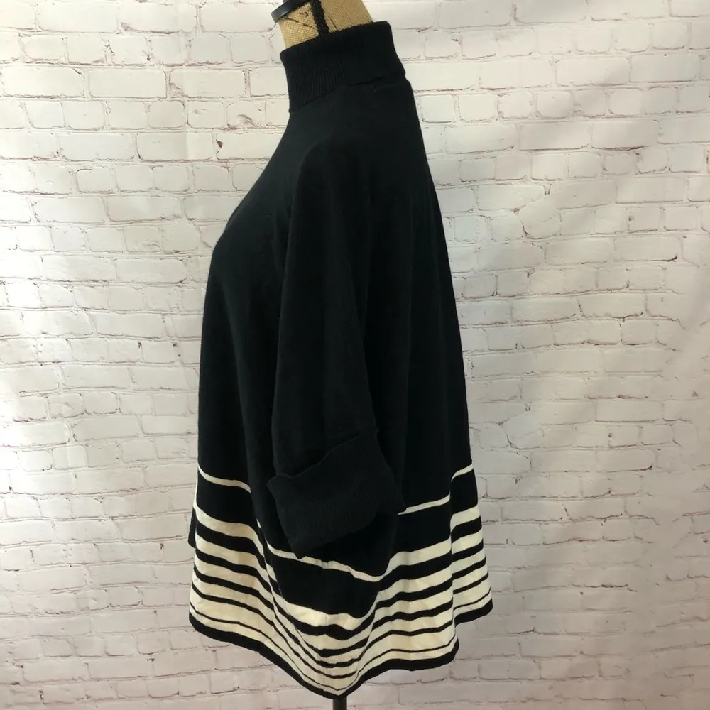 Alfani Colorblocked Turtleneck Poncho Sweater - Image 5