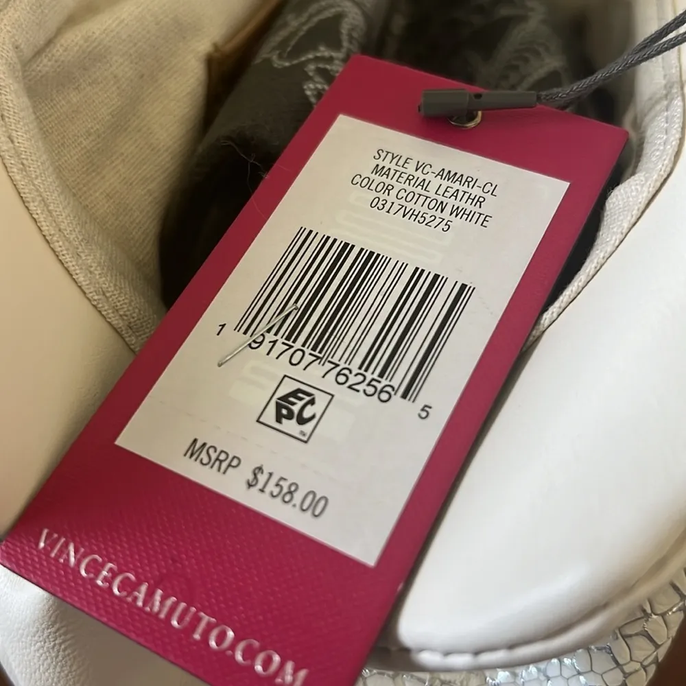 NWT Vince Camuto Amari Leather Clutch Bag in Cotton White, New w/Tag $158 - Image 11