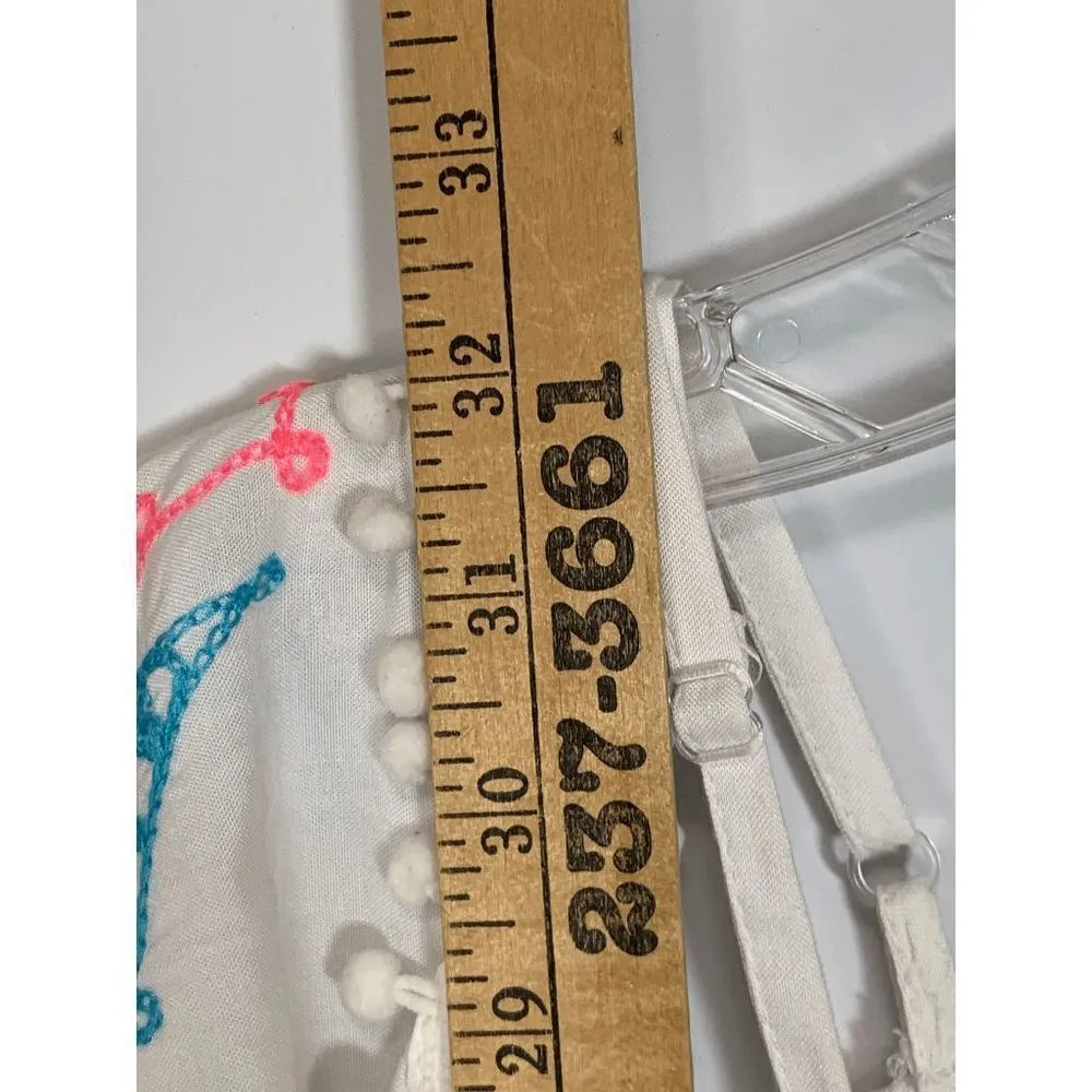 By The Sea Women's Off Shoulder Pompoms Beach Swimsuit Cover Up White One Size Size undefined - Image 6