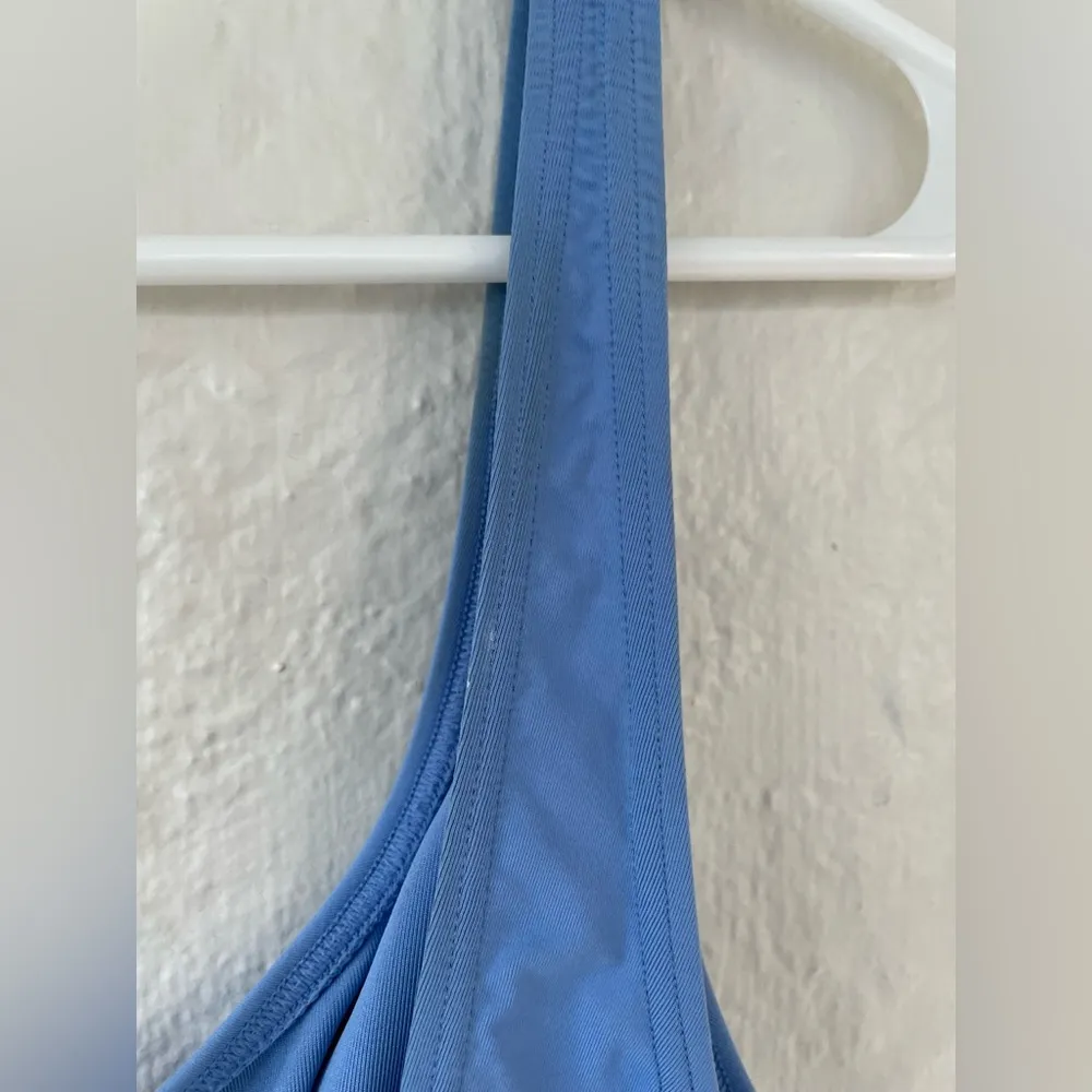 Vince Camaro light blue one piece swimsuit with side lace up tie/coral tassels;M Size M - Image 6