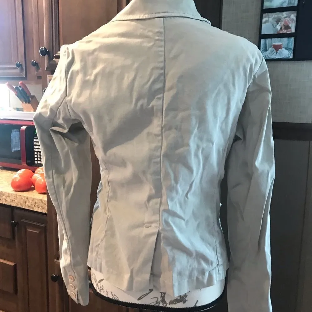 American Ridge Beige Blazer Women's Size Medium Tan - Image 3