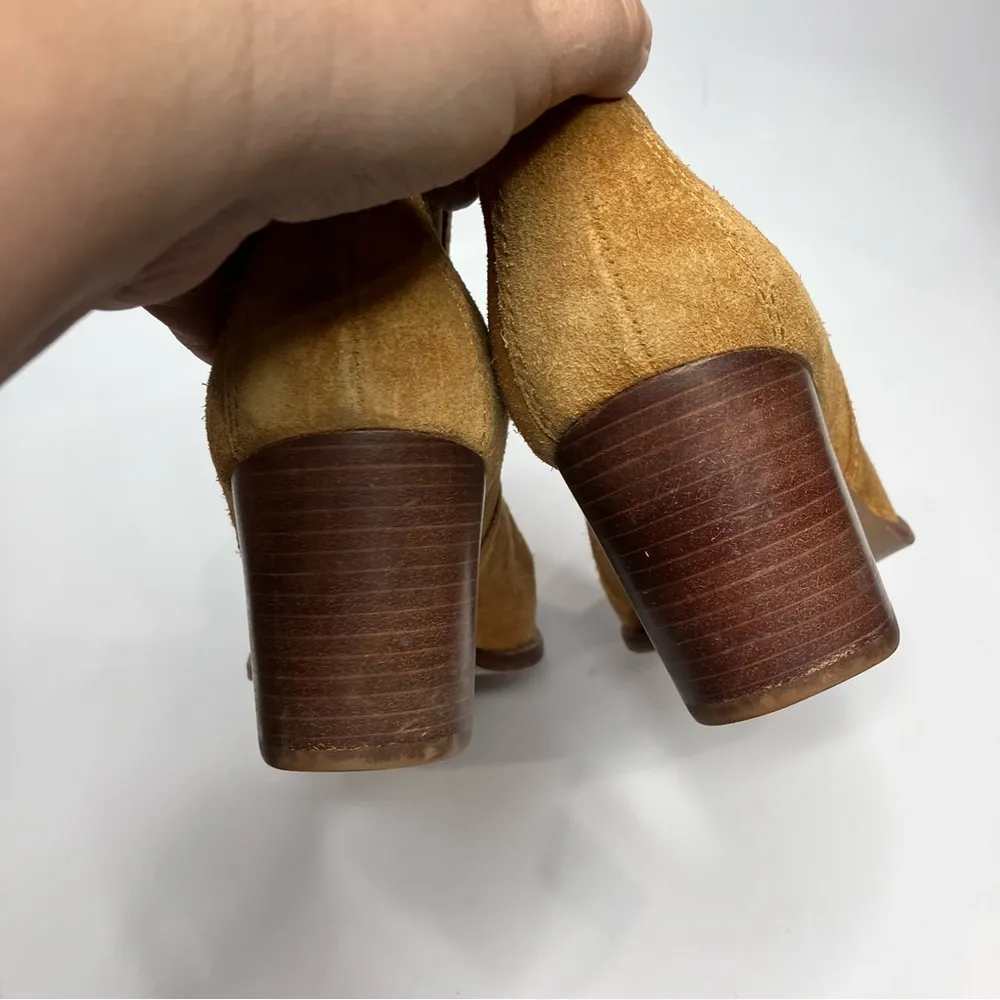 Madewell the Regan Boots pull on suede cognac size 8 - Image 9