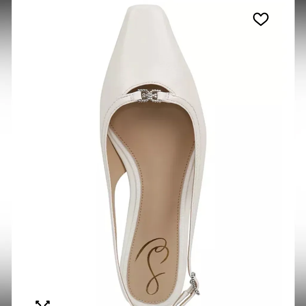 BNwT Sam Edelman Cleo Winter White Slingback Flats New 9.5 - Image 4