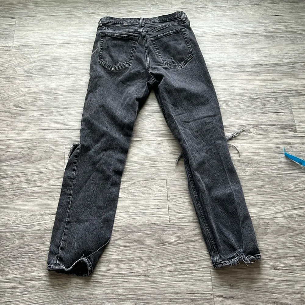 Abercrombie & Fitch - 90's Straight Ultra High Rise Size 28/6R Black Denim - Image 7
