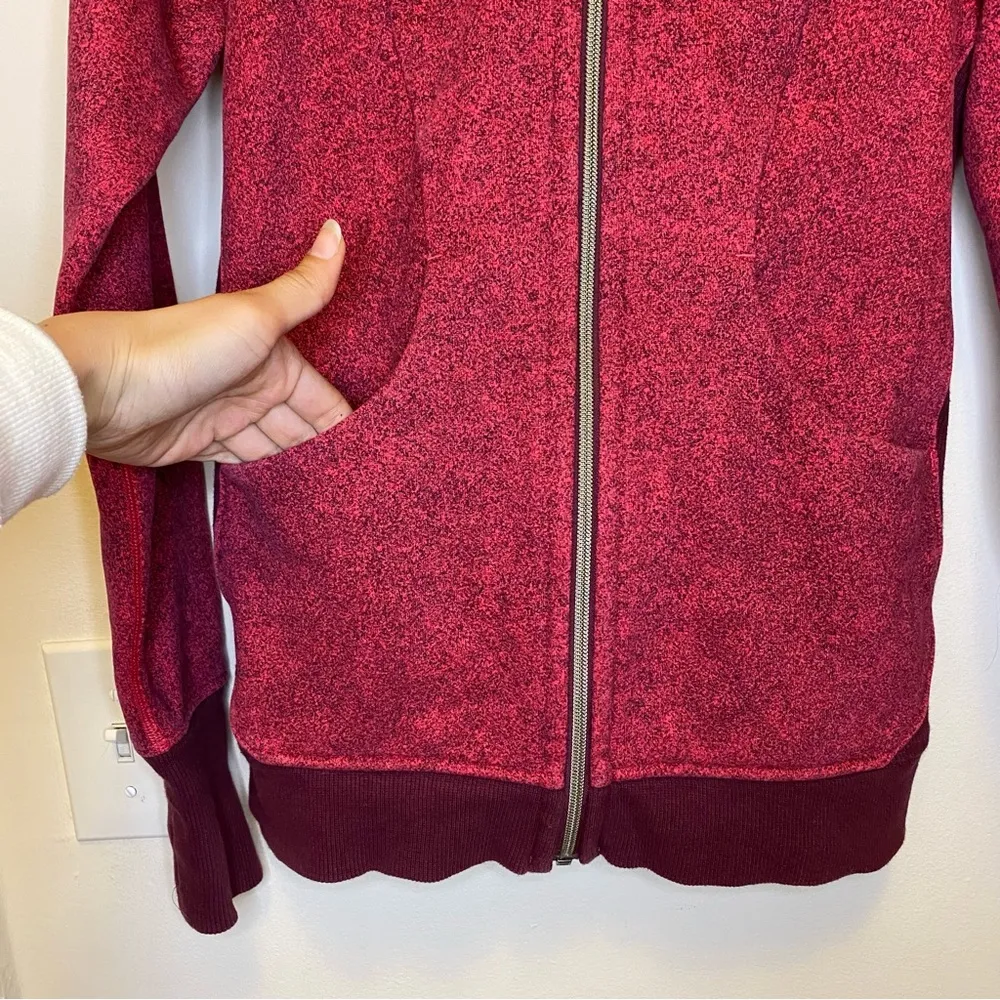 LULULEMON Scuba Full Zip Fleece Hoodie III Rio Mist Boom Juice Red Grape Sz 4 - Image 10