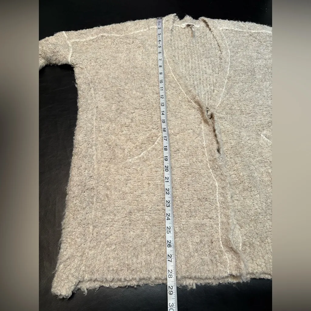 Free People Boucle Slouch Cardi (Cardigan) two pockets three big snaps oversized - Image 10