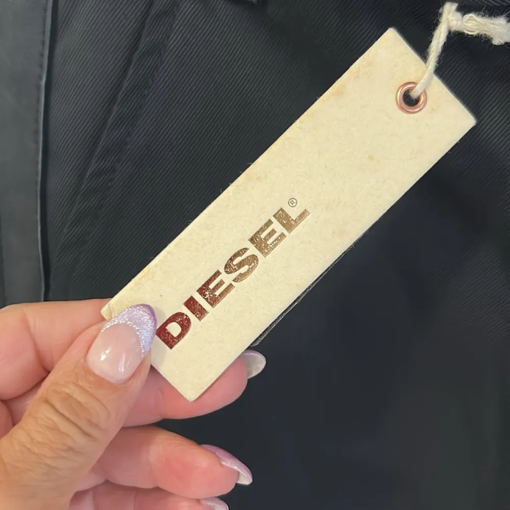 Diesel Black Coated Leather Trim Studded Jogger Pants - Image 5