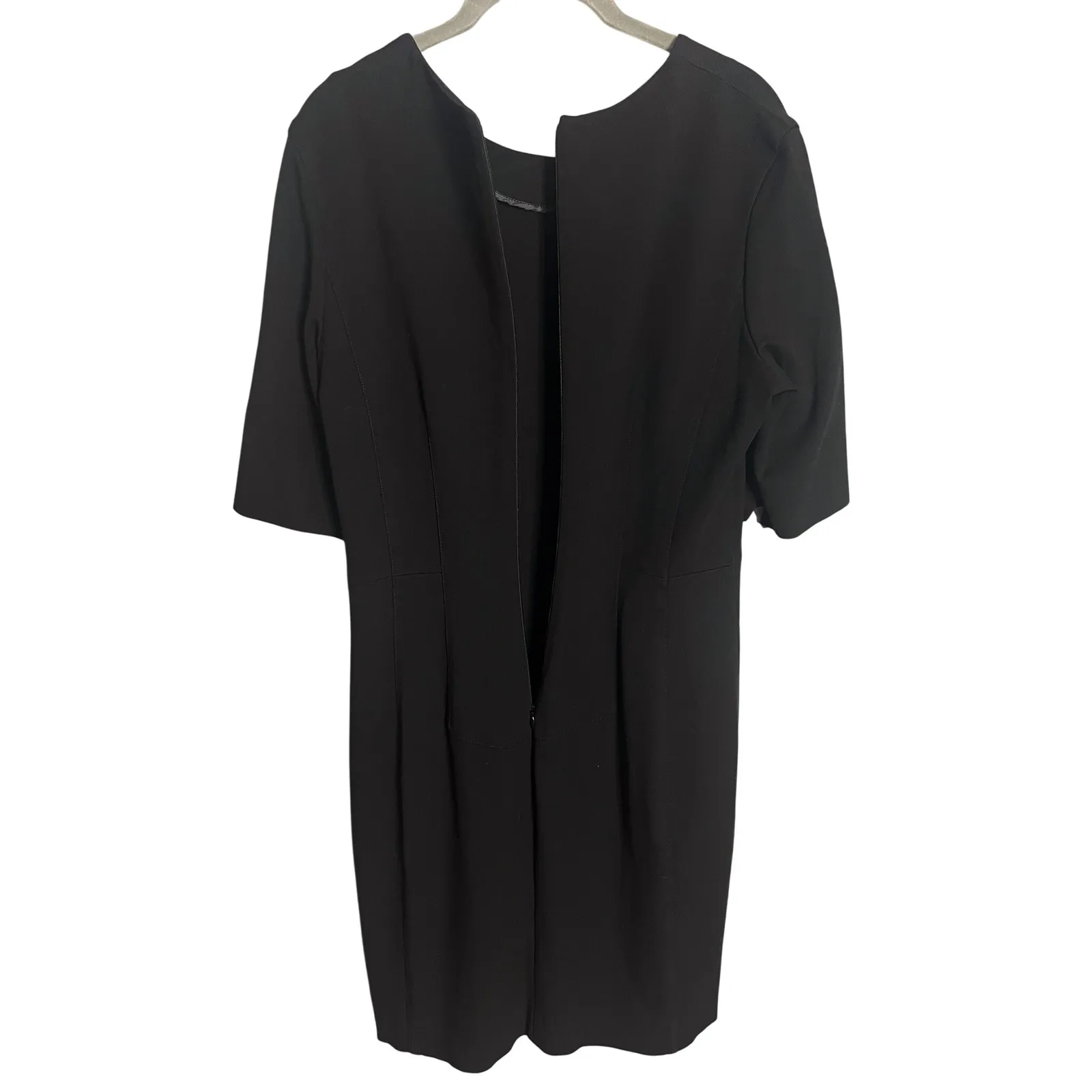 MM LaFleur Black Sheath Dress Size 14 Short Sleeve Work Career - Image 7