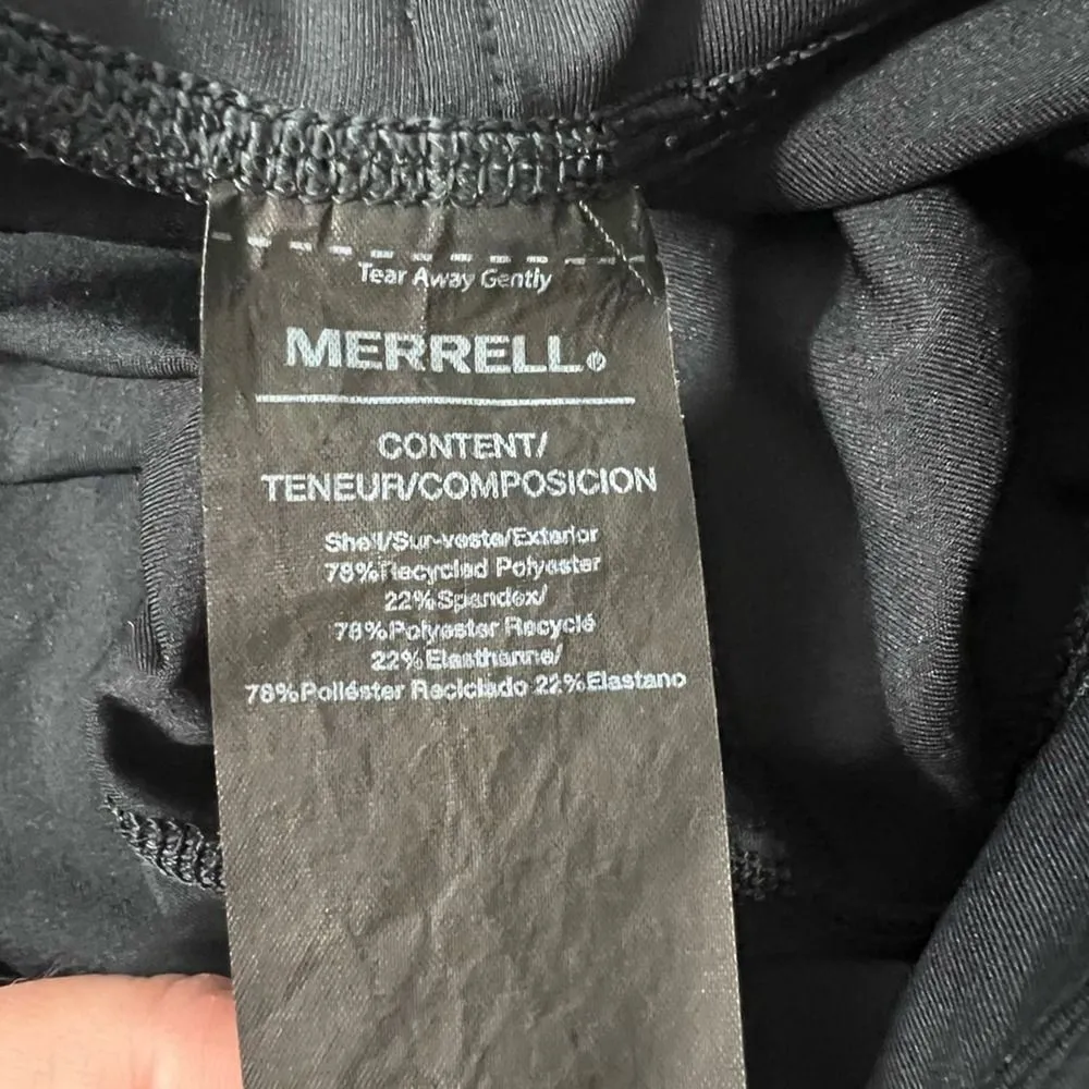 Merrell Women's size S Black Gray Cropped Capri Length Athletic Leggings - Image 5