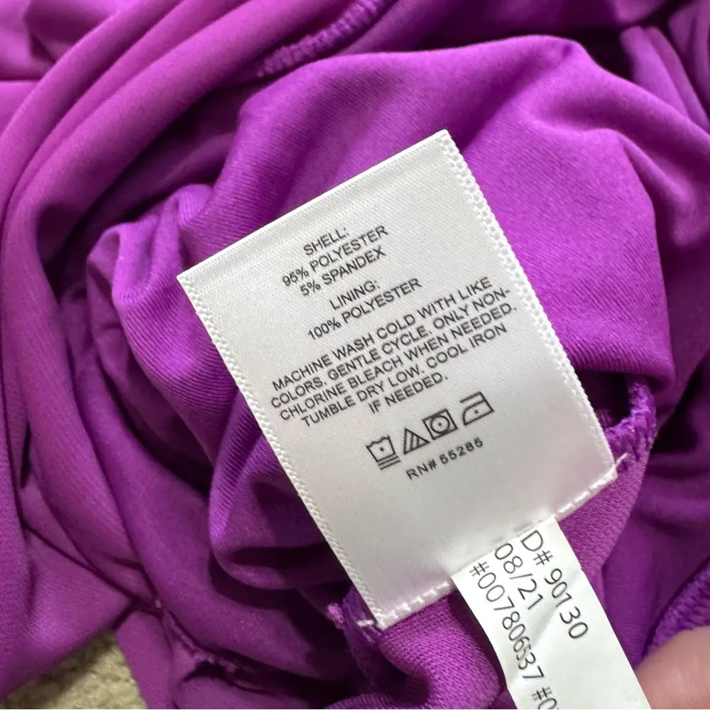 NWT ✨ Express purple v-neck faux wrap going out party dress, size small - Image 12