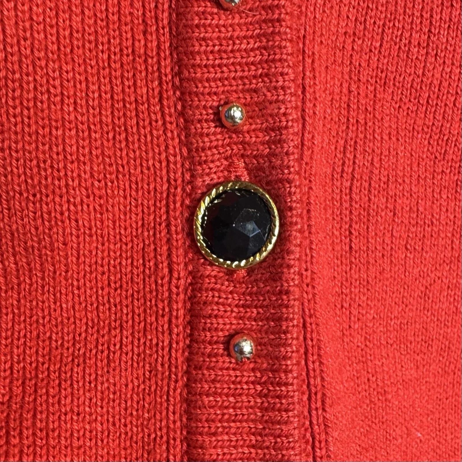 KIKIT Christmas Cardigan Size M Red Beaded Sequins Flower Martini Snowman Lights Size M - Image 7