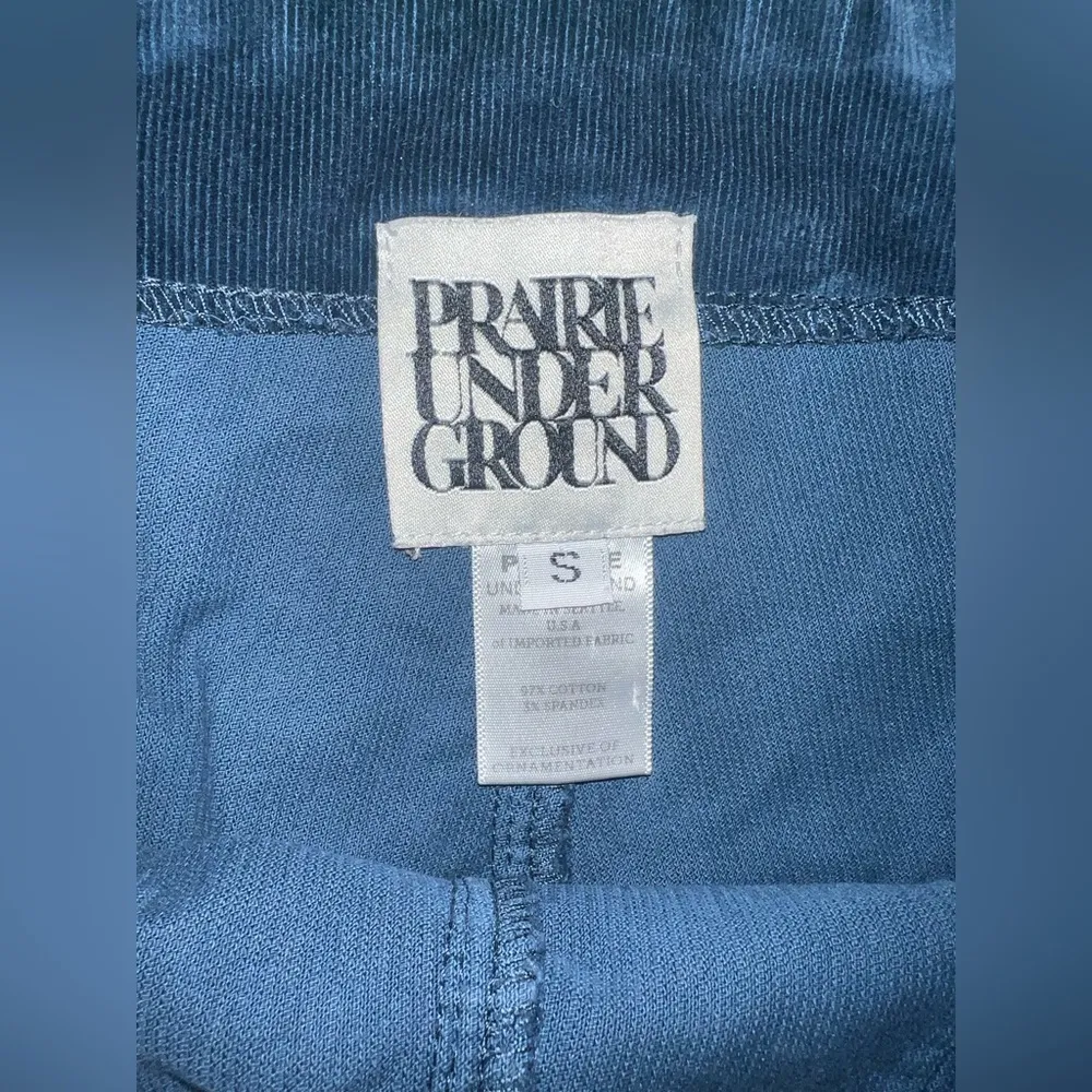 Prairie Underground Navy Blue Corduroy Velvet Leggings size Small - Image 4