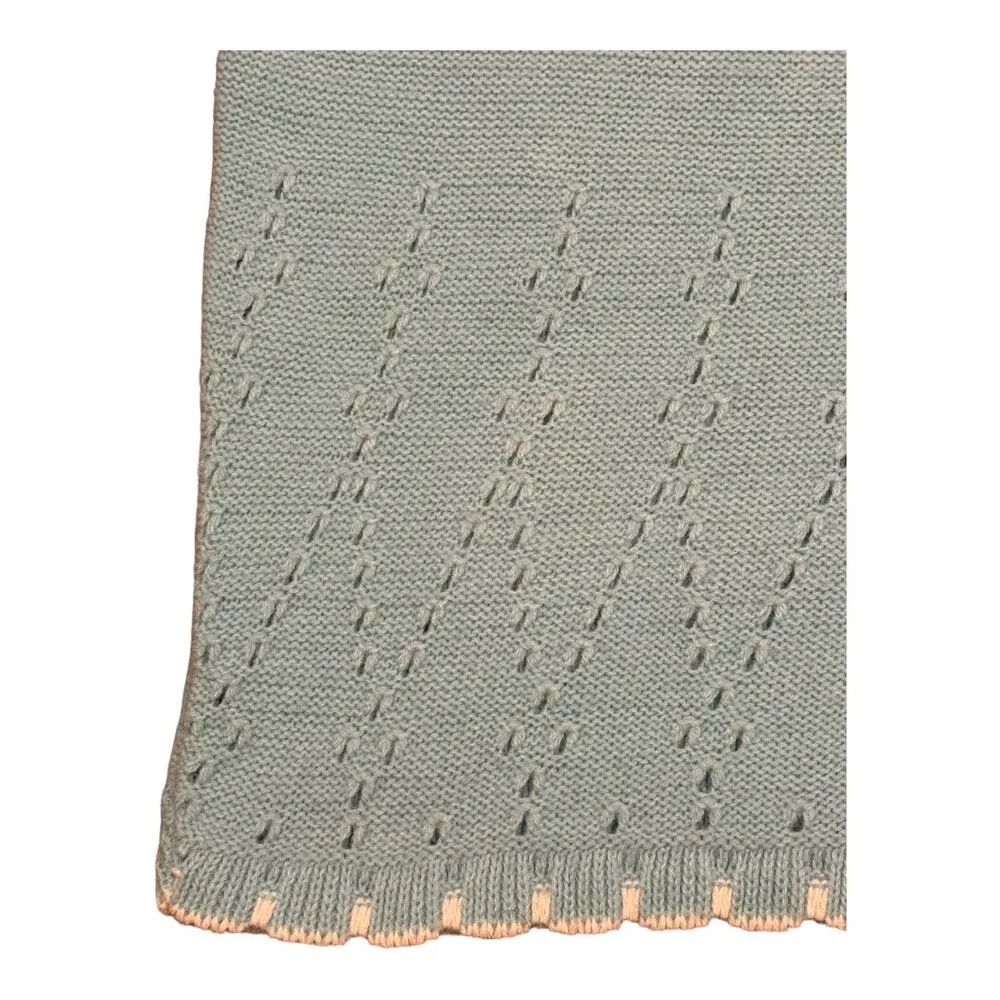 Vintage Turbo Orlon Colleen knitwear sweater vest blue & white trim size medium - Image 6