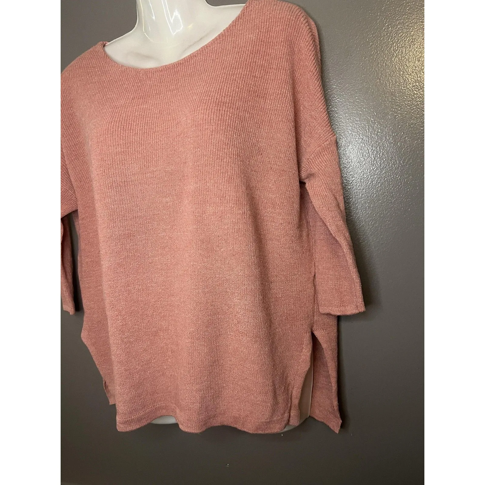 J Jill Pure Jill Sweater Tunic Womens Petite XS Pink Linen Blend Soft Knit Size undefined - Image 3