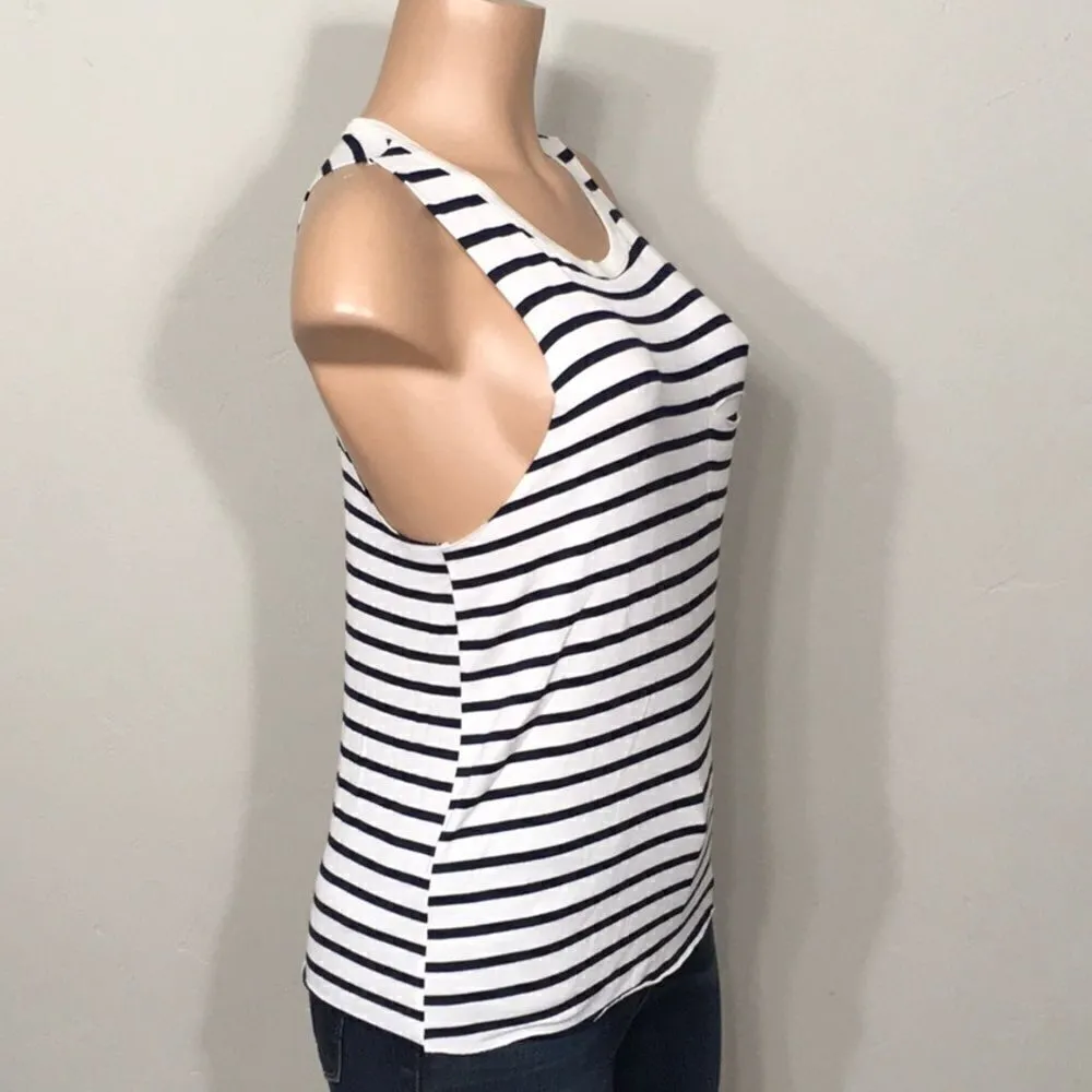 Project Social T navy striped top. - Image 3