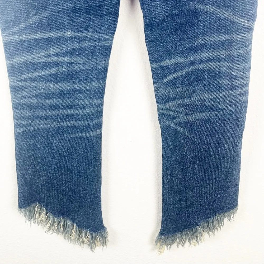 McGUIRE Valletta Straight Leg Frayed Hem Distressed Jeans, Size 26 - Image 7