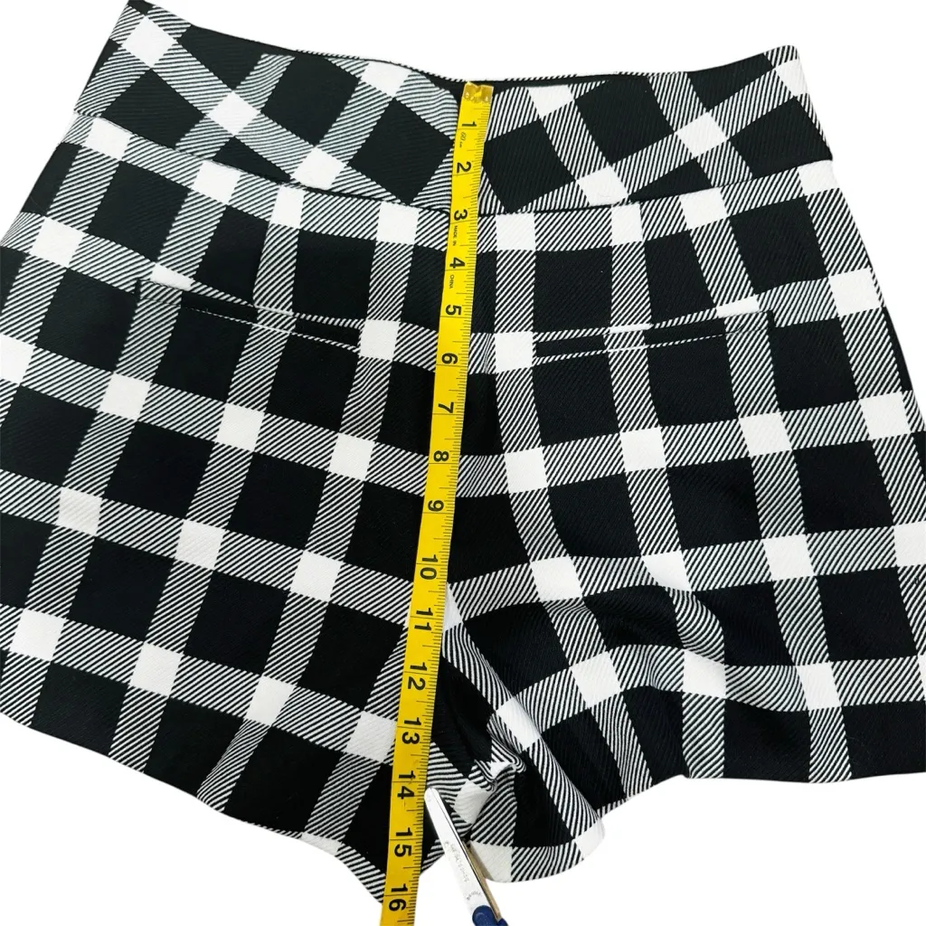 Alice + Olivia High Waist Checkered Shorts - Image 13