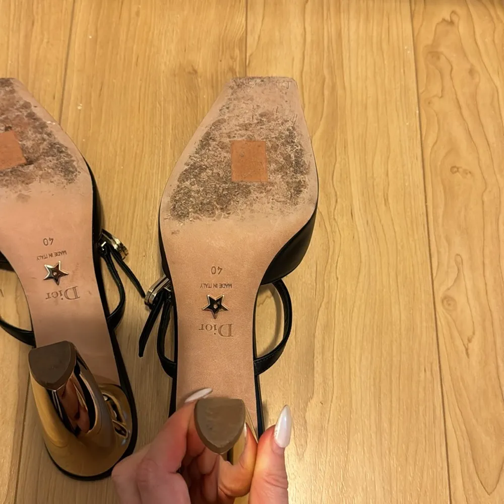 Dior Rhodes Heeled Mule Black Calfskin - Image 7