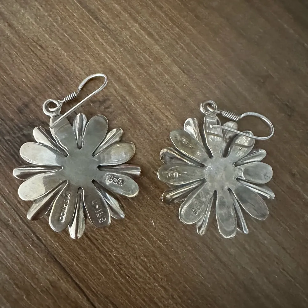 925 México Silver Floral Earrings - Image 3
