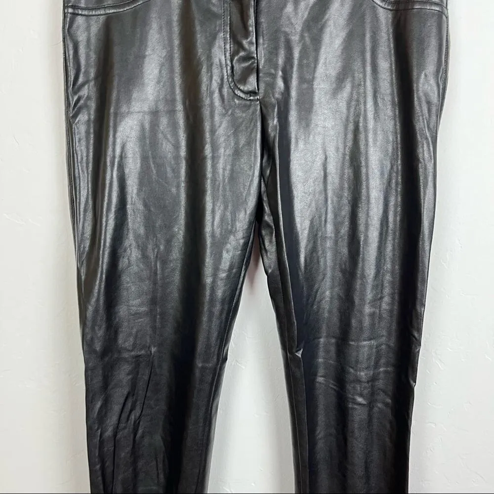 Aritzia Wilfred Black Faux Leather Pants Size 2 - Image 3