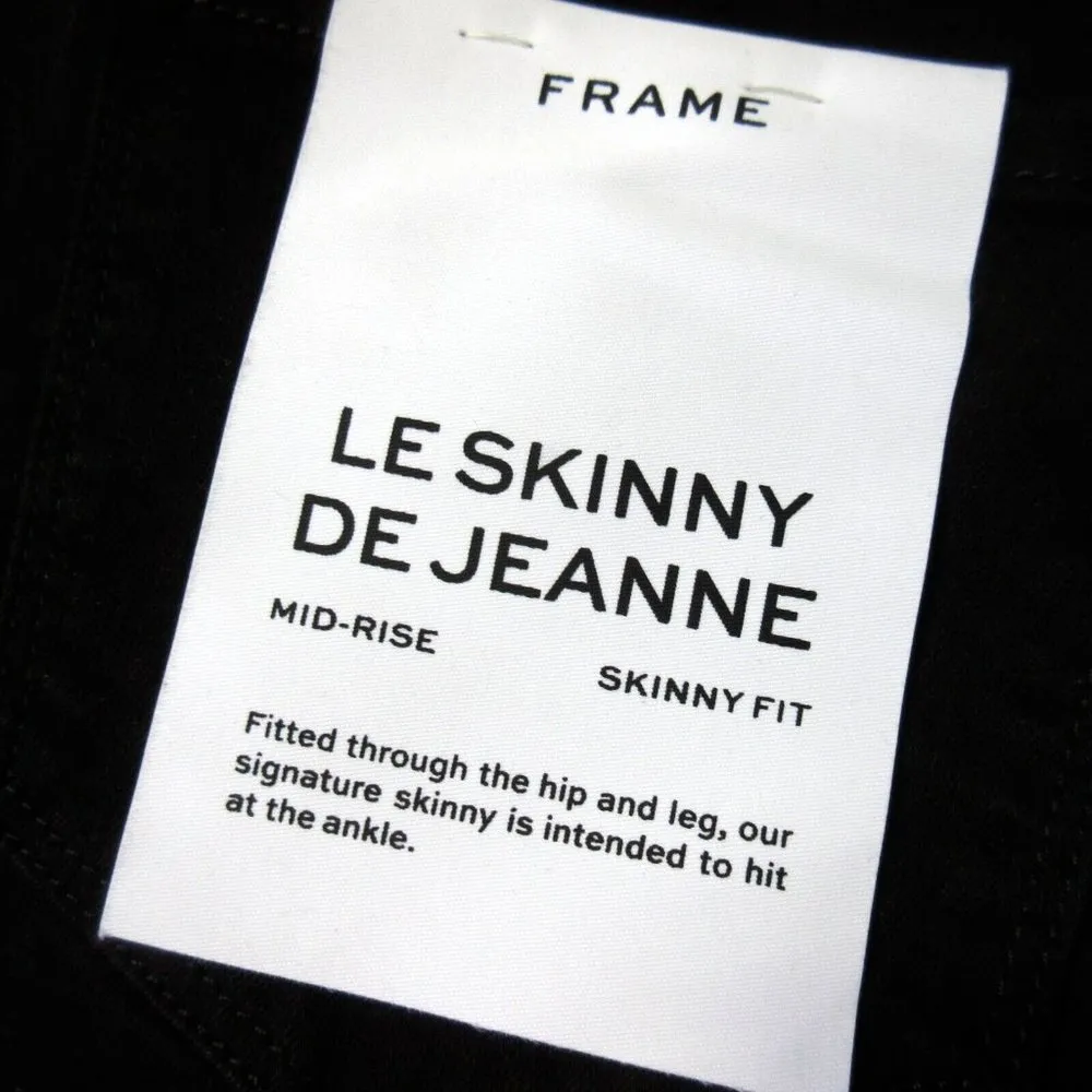 NWT FRAME Le Skinny de Jeanne in Film Noir Color Rip Destroyed Stretch Jeans 26 - Image 9