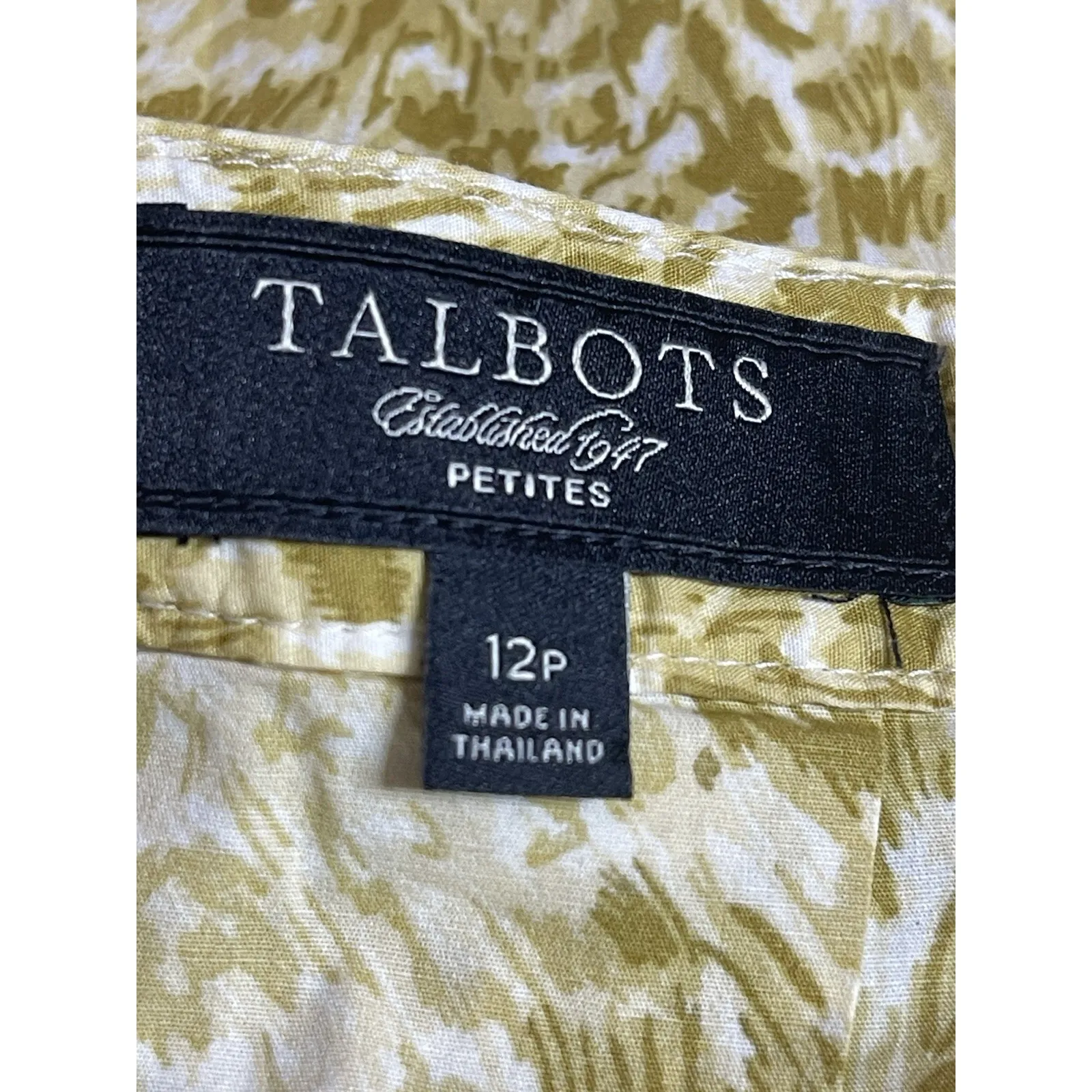 Talbots Skirt Womens 12P Yellow Green A Line Pleated Cardigan XL Sweater Bin11 - Image 4