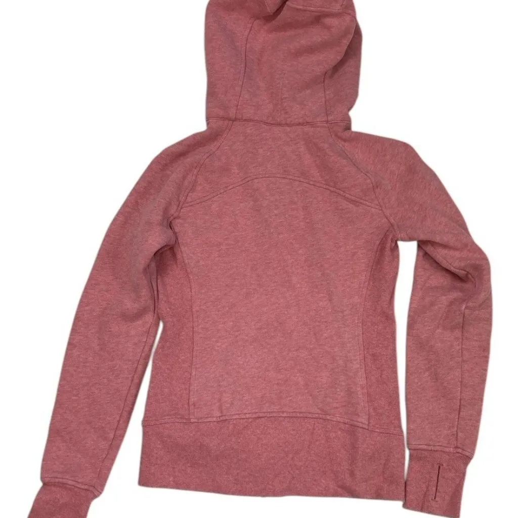 Lululemon Sweatshirt Womens S-M? Rose Pink Full Zip Hooded Activewear Athleisure - Image 4