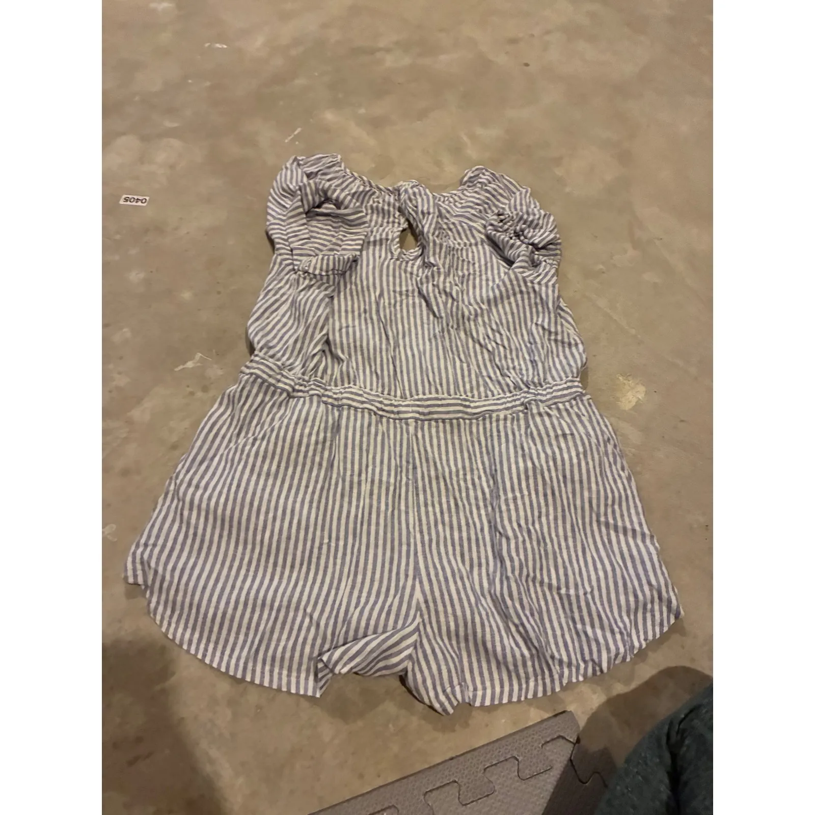 Universal Thread Striped Drawstring Waist Romper Casual Beach Vacation Size L - Image 8