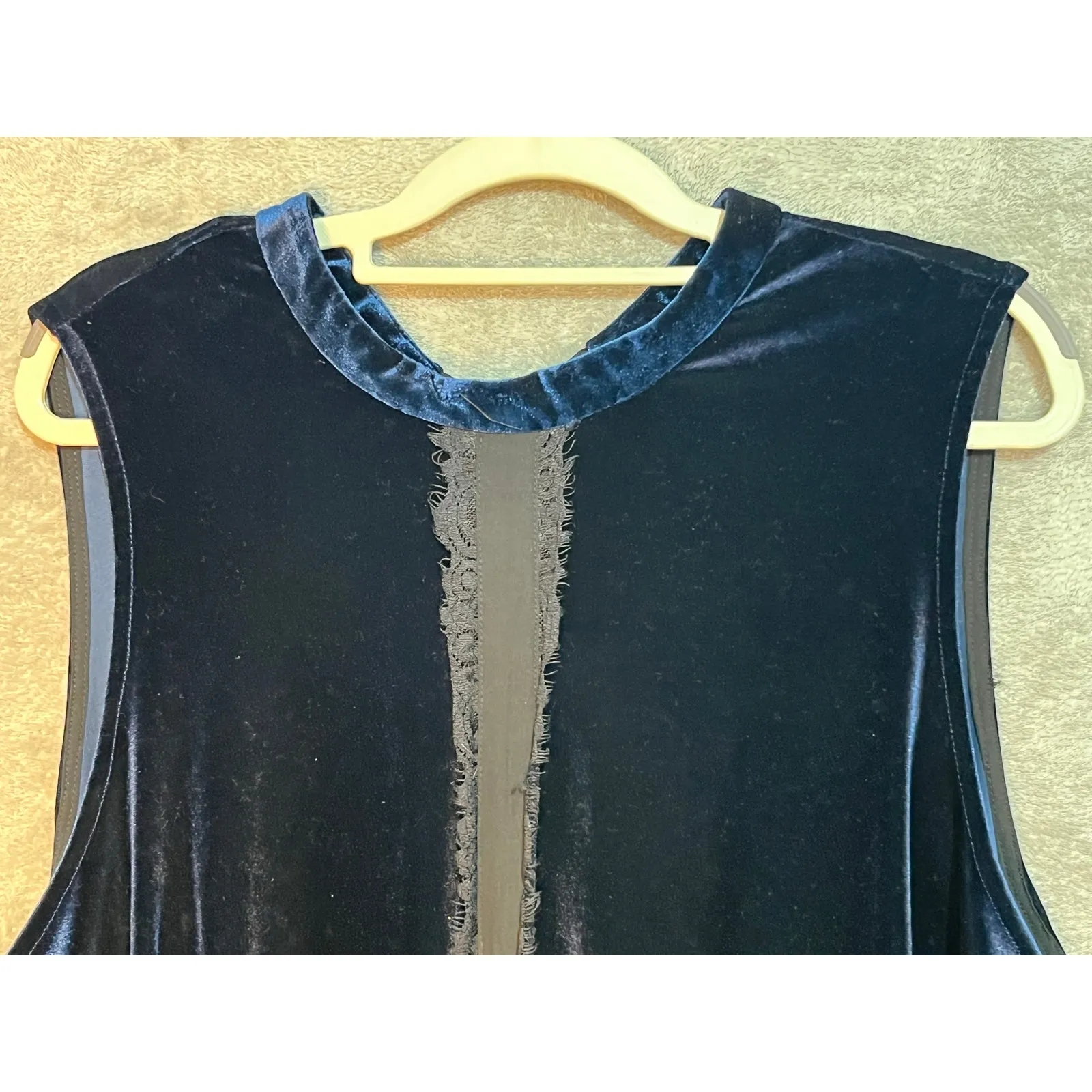 Modcloth Blouse 3X Navy Velvet Cyber Office Siren Date Night Preppy Holidays - Image 2