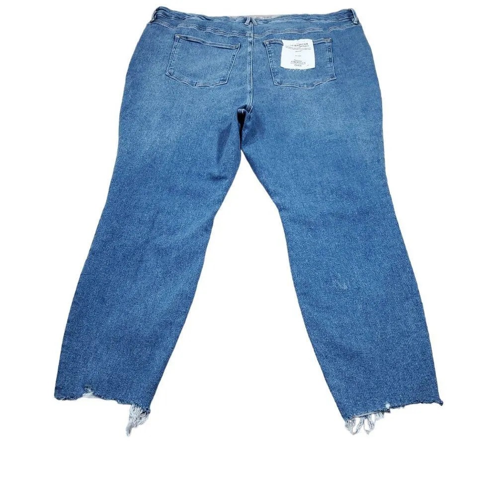 Good American Zara High Rise Skinny Jeans Plus Size 30 29" Inseam Ripped - Image 2